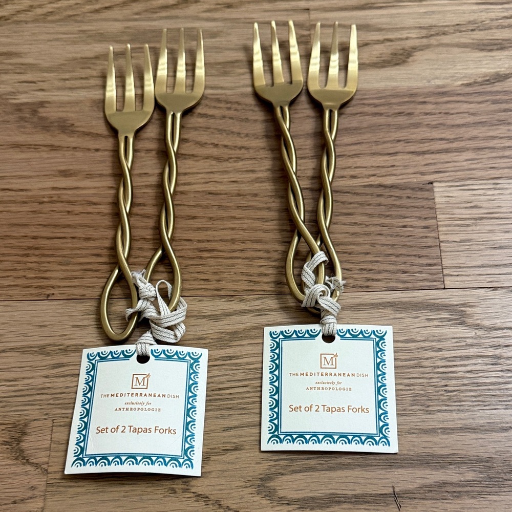 Gold Tapas 2 sets of fork sets